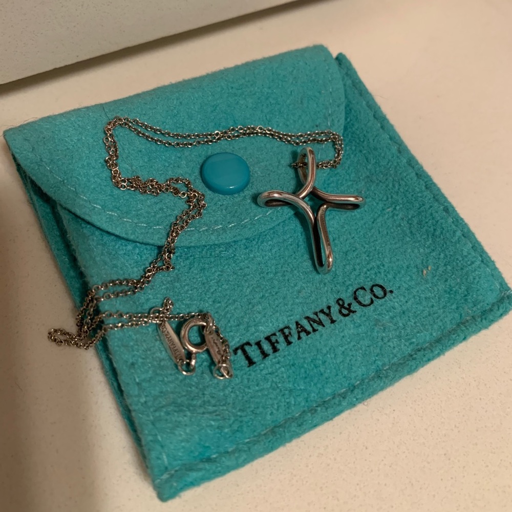 Tiffany Elsa Peretti Infinity Cross Necklace